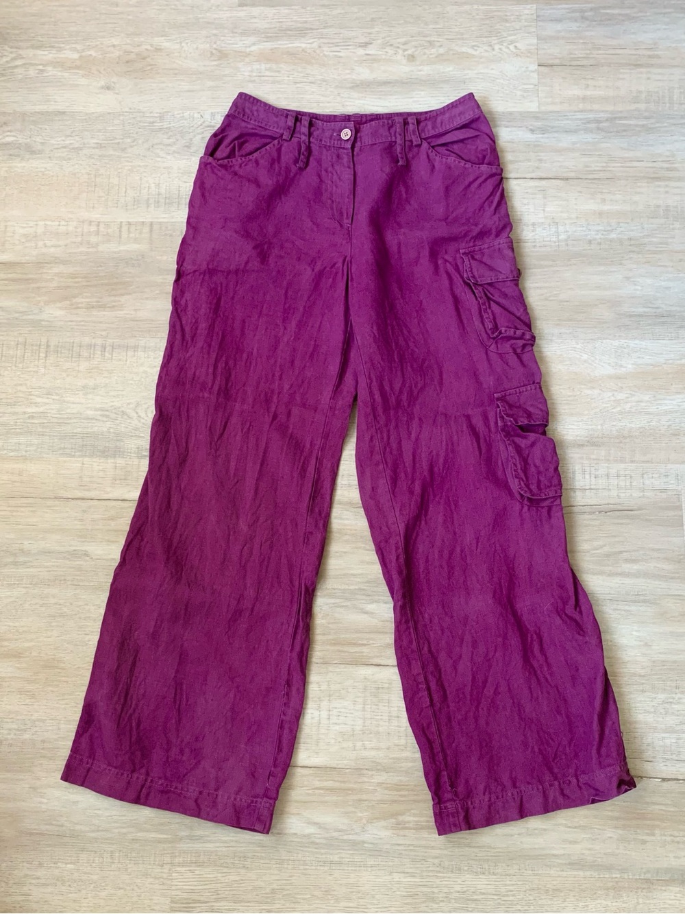 Vintage Linen Cargo Pants